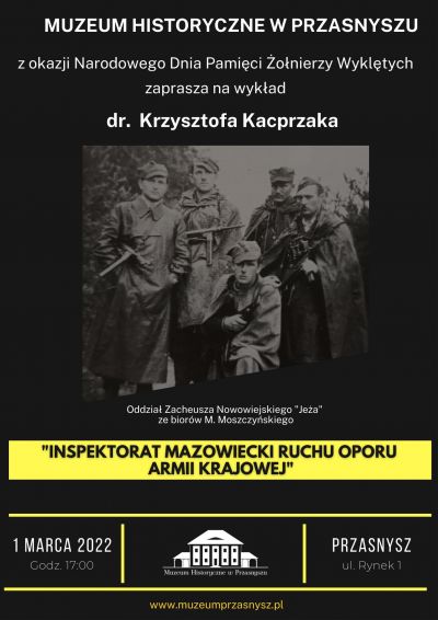 Plakat informujący o spotkaniu